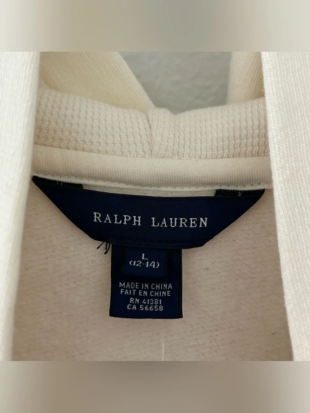 Ralph Lauren Essex Cream Fair Isle Hoodie Tunic Dress Girls Size L Classic NWT